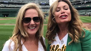 Marry Barry and Debbi Fields throw out first pitch