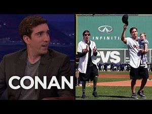 Jeff Bauman Threw Out The First Pitch At Fenway Park - CONAN on TBS