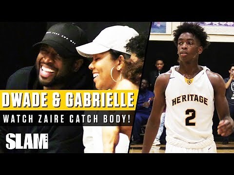 Dwyane Wade and Gabrielle Union Watch Zaire Catch First POSTER DUNK!⚡️