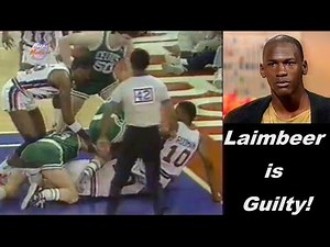 Michael Jordan's Reaction to Larry Bird vs Bill Laimbeer Fight! (1987-Rare)
