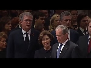 Jeb Bush Gets Angry While Attending Father's Funeral (New Angle)