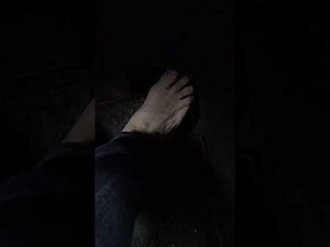 Car drive barefeet