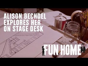 Alison Bechdel explores her on stage desk | Fun Home