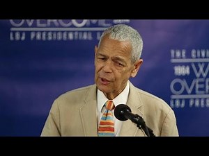 Julian Bond Speaks to Press at the Civil Rights Summit