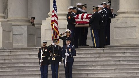 President George H.W. Bush Arrives At Burial