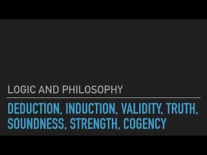 Logic and Philosophy 2.3: Deduction, Induction, Validity, Truth, Soundness, Strength, Cogency