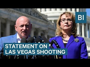 Watch Mark Kelly and Gabby Gifford's powerful speech after the Las Vegas shooting