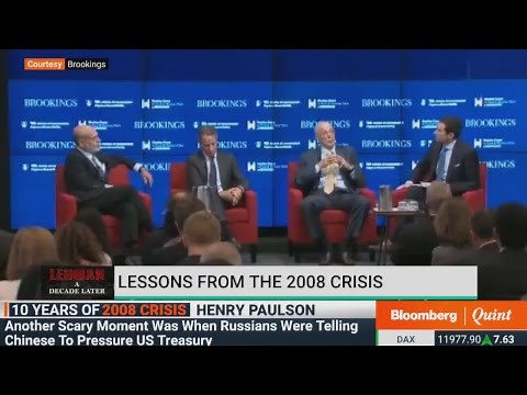 Henry Paulson, Ben Bernanke & Tim Geithner Reconvene 10 Years After Global Financial Crisis