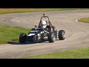 Mitch Daniels Drives Purdue's Electric Race Car