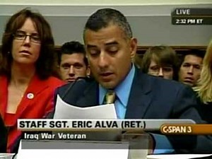 Eric Alva testifying at DADT repeal hearing