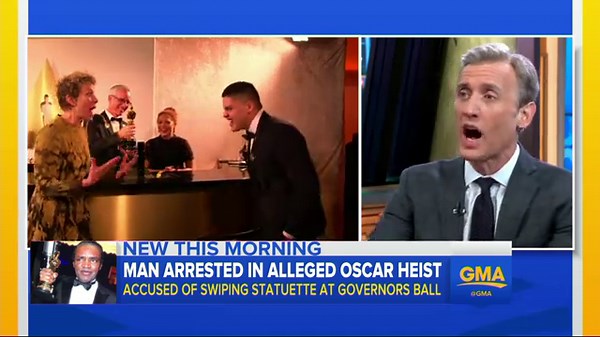 Man arrested for stealing Oscar winner's statue