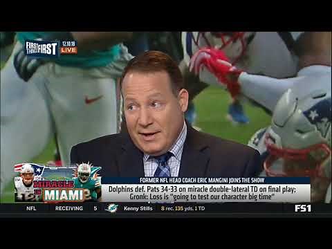 Eric Mangini DEBATE Who was at fault on Dolphins miracle TD to beat Patriots?| First Things First