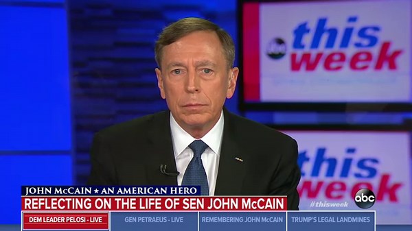 Petraeus: 'No one had the backs' of servicemembers 'more than McCain did'