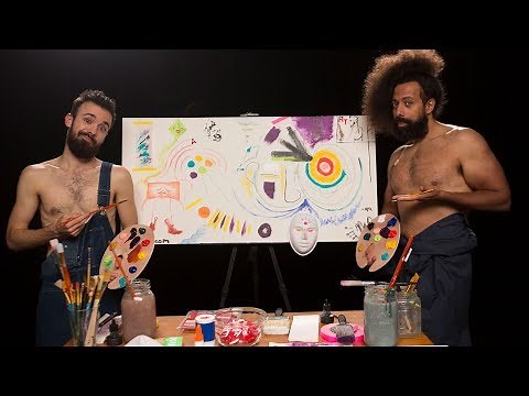 Reggie Watts Paints Shirtless with The Shirtless Painter