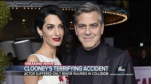 Video shows moment George Clooney's scooter ran into car in Italy