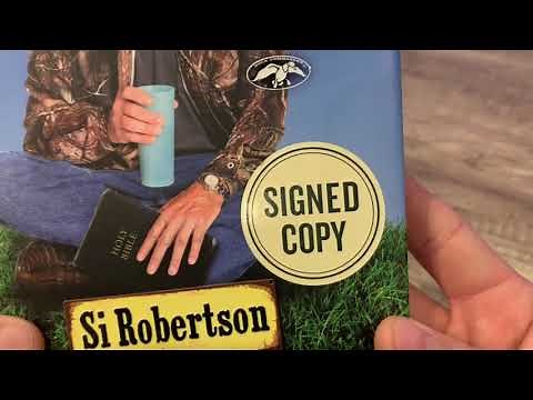 Si Robertson autograph book unboxing
