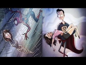 If Tim Burton Illustrated Superheroes