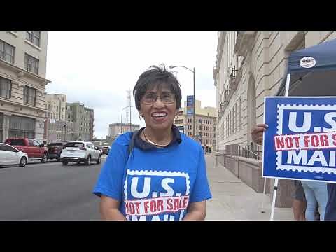 United States Postal Service US Mail NOT for Sale rally - interview with Linda Chavez