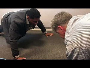 Sean does pushups with NFL Legend Herschel Walker