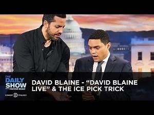 David Blaine - "David Blaine Live" & the Ice Pick Trick | The Daily Show