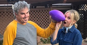 Brady Bunch's Maureen McCormick Takes a Football to the Nose for Christopher Knight’s Birthday
