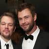 Chris Hemsworth and Matt Damon Lived It Up Shirtless With Their Families in Snowy Montana