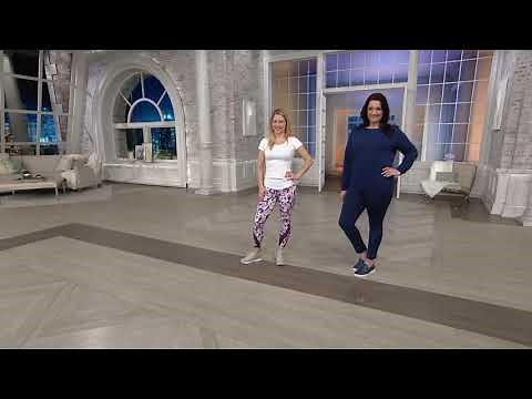 Susan Lucci Collection Ankle Leggings with Mesh Detail on QVC