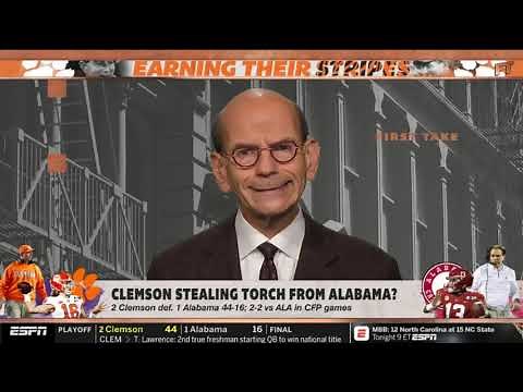 First Take 01/08/2019 | Paul Finebaum SHOCKED Clemson def. Alabama 44-16; Tagovailoa: 295 Yds