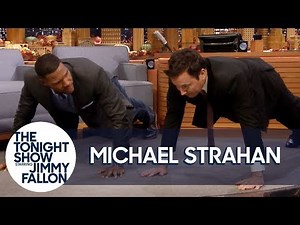 Michael Strahan Challenges Jimmy to Do 25 Push-Ups for Military Vets