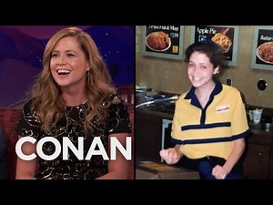 Jenna Fischer Broke The Glass Ceiling At Long John Silver's - CONAN on TBS