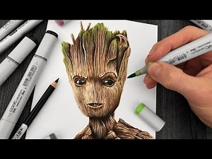 Drawing Teenage Groot - Avengers: Infinity War