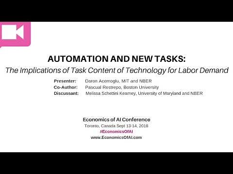 Daron Acemoglu "Automation and New Tasks" (Disc: Melissa Kearney)