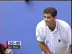Pete Sampras vs Jim Courier - 1995 US Open Semifinal Highlights