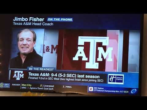 Texas A&M HC Jimbo Fisher on Paul Finebaum