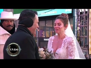 Maria Monounos Rocks The COLDEST Wedding In History On LIVE TV By Steve Harvey in Time Sq. #NYE2018