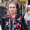 Helena Bonham Carter, 52, takes her son Billy, 15, and daughter Nell, 11, on a trip to the cinema