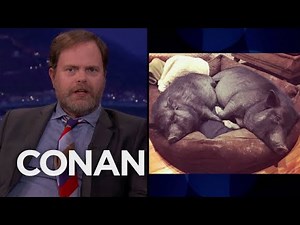 Rainn Wilson Went Vegan For His Pet Pigs - CONAN on TBS