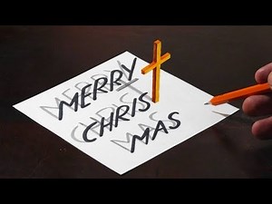 MERRY CHRIST MAS - 3D Trick Art Optical Illusion