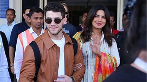 Priyanka Chopra & Nick Jonas Arrive For Wedding