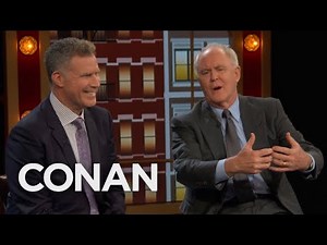 Will Ferrell & John Lithgow's Off-Camera Kisses - CONAN on TBS