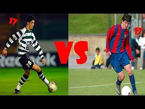 Messi de 17 años vs Cristiano Ronaldo de 17 Años ♠ Gran Batalla