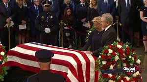 John McCain funeral: Actors Warren Beatty and Annette Bening visit senator’s casket during memorial