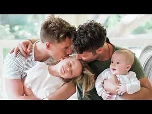 Poppy Brent Berkus and Oskar Brent Berkus with Dads Nate Berkus and Jeremiah Brent