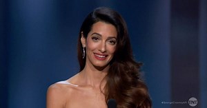 Amal Clooney gives touching speech about husband George at award ceremony