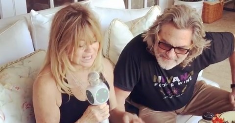 Goldie Hawn and Kurt Russell Hilariously Try to Sing 'I Want To Hold Your Hand' During Karaoke