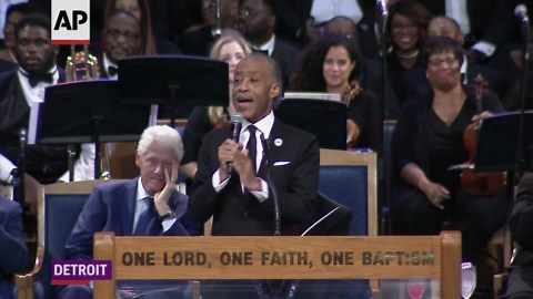 Rev. Al Sharpton 'corrects' President Trump at Aretha Franklin funeral