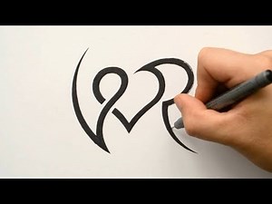 Combining Initials V and R with a Heart Tattoo Design