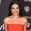 Lea Michele wows in tangerine dress at Golden Globes InStyle bash