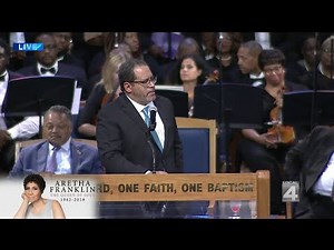 Michael Eric Dyson speaks at Aretha Franklin funeral service