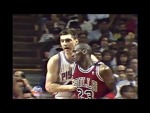 Bill Laimbeer Pushes Michael Jordan Without a Reason! (1989 Playoffs)